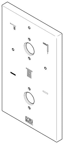 Dornbracht - Escutcheon For Thermostat 3-Way: 90 X 150 X 9,2 Mm