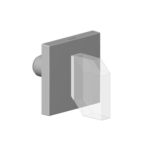 Dornbracht - Handle Rectangular, Transparent With Flange