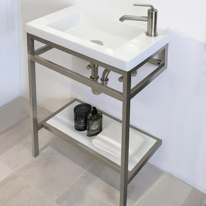 Lacava - Dimini Floor-Standing Console Stand With A Towel Bar (Bathroom Sink 5272 Sold Separately). It Must Be Attached To Wall.