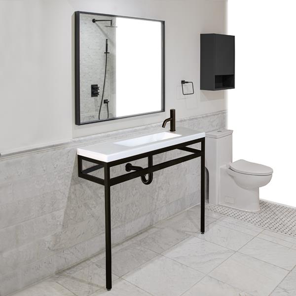 Lacava - Dimini Floor-Standing Console Stand With A Towel Bar (Bathroom Sink 5274 Sold Separately). It Must Be Attached To Wall.