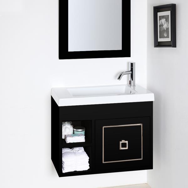 Lacava - Dimini Wall-Mount Under-Counter Vanity With Open Cubby On The Left