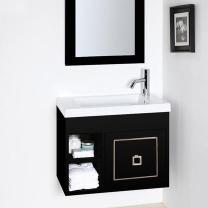 Lacava - Dimini Wall-Mount Under-Counter Vanity With Open Cubby On The Left