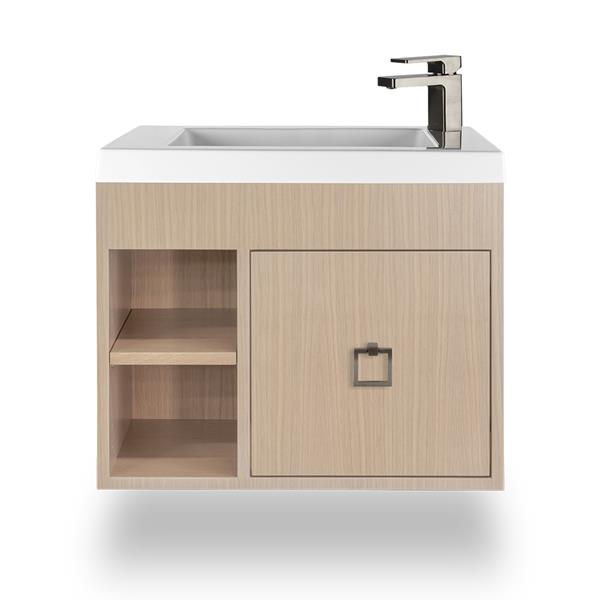 Lacava - Dimini Wall-Mount Under-Counter Vanity With Open Cubby On The Left