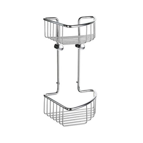 Smedbo - Sideline Basic Corner Shower Basket, Double DK1021 In Polished Chrome