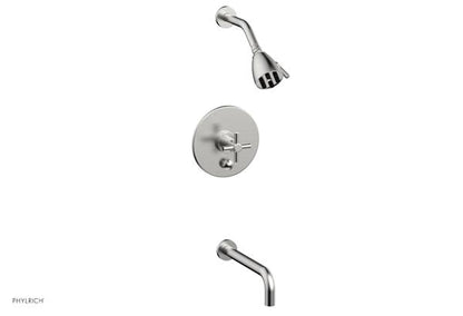 Phylrich - Basic Pressure Balance Tub and Shower Set 10 Inch Spout - Cross Handle
