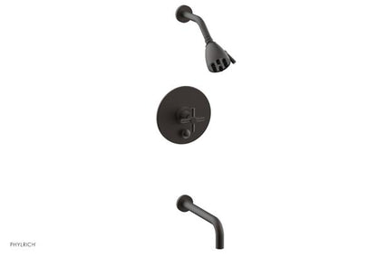 Phylrich - Basic Pressure Balance Tub and Shower Set 10 Inch Spout - Cross Handle
