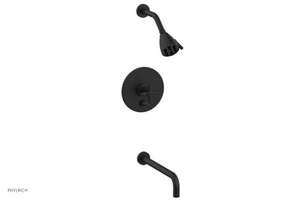 Phylrich - Basic Pressure Balance Tub and Shower Set 12 Inch Spout - Cross Handle