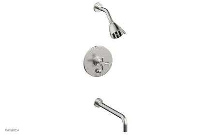 Phylrich - Basic Pressure Balance Tub and Shower Set 14 Inch Spout - Cross Handle