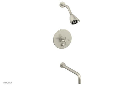 Phylrich - Basic Pressure Balance Tub and Shower Set 14 Inch Spout - Cross Handle