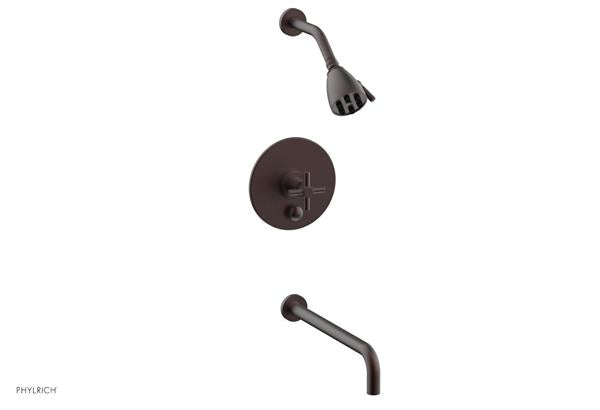 Phylrich - Basic Pressure Balance Tub and Shower Set 14 Inch Spout - Cross Handle