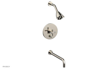 Phylrich - Basic Pressure Balance Tub and Shower Set 14 Inch Spout - Cross Handle