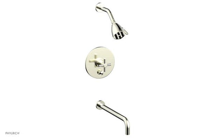 Phylrich - Basic Pressure Balance Tub and Shower Set 14 Inch Spout - Cross Handle