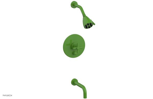 Phylrich - Basic Pressure Balance Tub and Shower Set 7-1/2 Inch Spout - Cross Handle