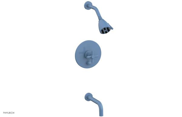 Phylrich - Basic Pressure Balance Tub and Shower Set 7-1/2 Inch Spout - Cross Handle
