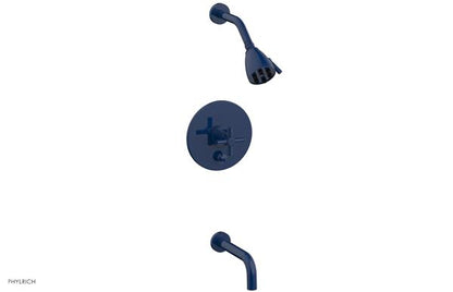 Phylrich - Basic Pressure Balance Tub and Shower Set 7-1/2 Inch Spout - Cross Handle