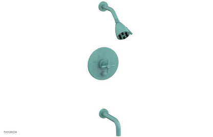 Phylrich - Basic Pressure Balance Tub and Shower Set 7-1/2 Inch Spout - Cross Handle