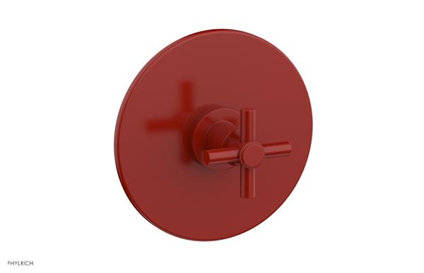 Phylrich - Basic Pressure Balance Plate & Handle Trim Only - Tubular Cross Handle