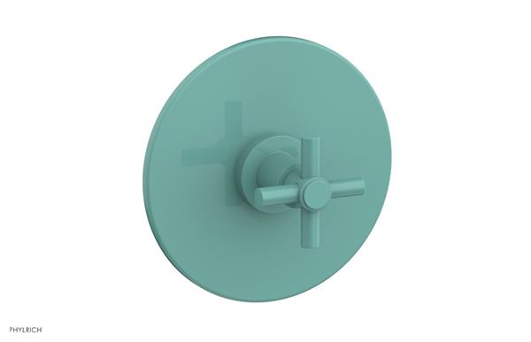 Phylrich - Basic Pressure Balance Plate & Handle Trim Only - Tubular Cross Handle