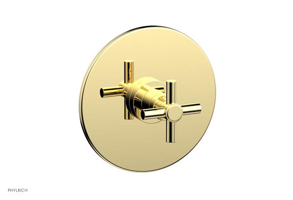 Phylrich - Basic Pressure Balance Plate & Handle Trim Only - Tubular Cross Handle
