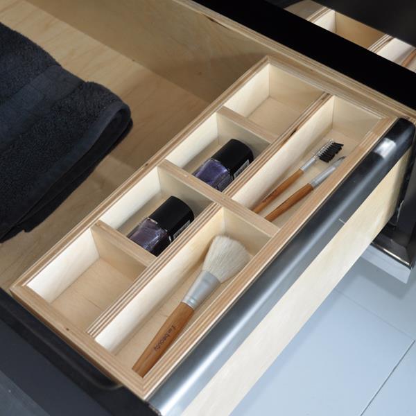 Lacava - Add-On Hanging Organizer Made Of Baltic Birch In Natural Finish And Brushed Stainless Steel Bracket