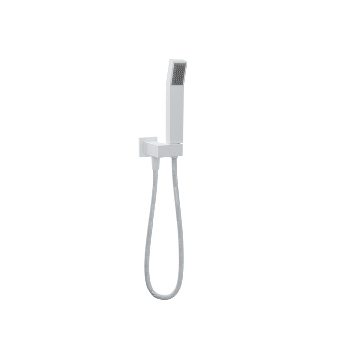 Baril - 1-spray anti-limestone hand shower on wall-mounted supply elbow