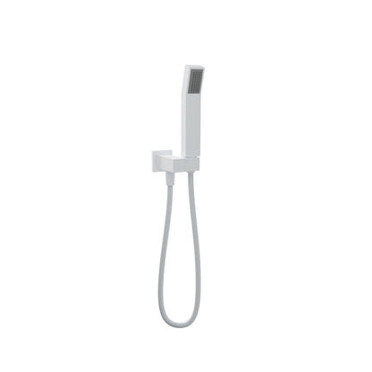 Baril - 1-spray anti-limestone hand shower on wall-mounted supply elbow