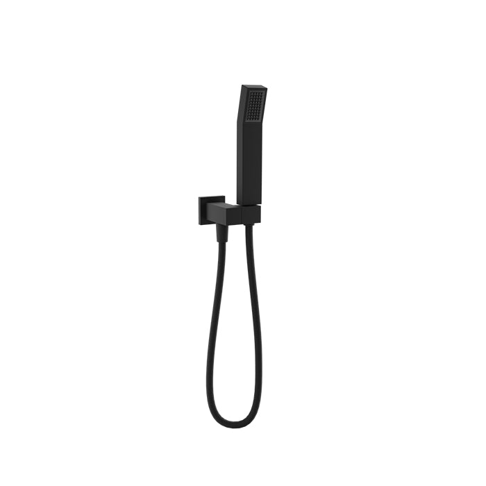 Baril - 1-spray anti-limestone hand shower on wall-mounted supply elbow