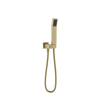 Baril - 1-spray anti-limestone hand shower on wall-mounted supply elbow