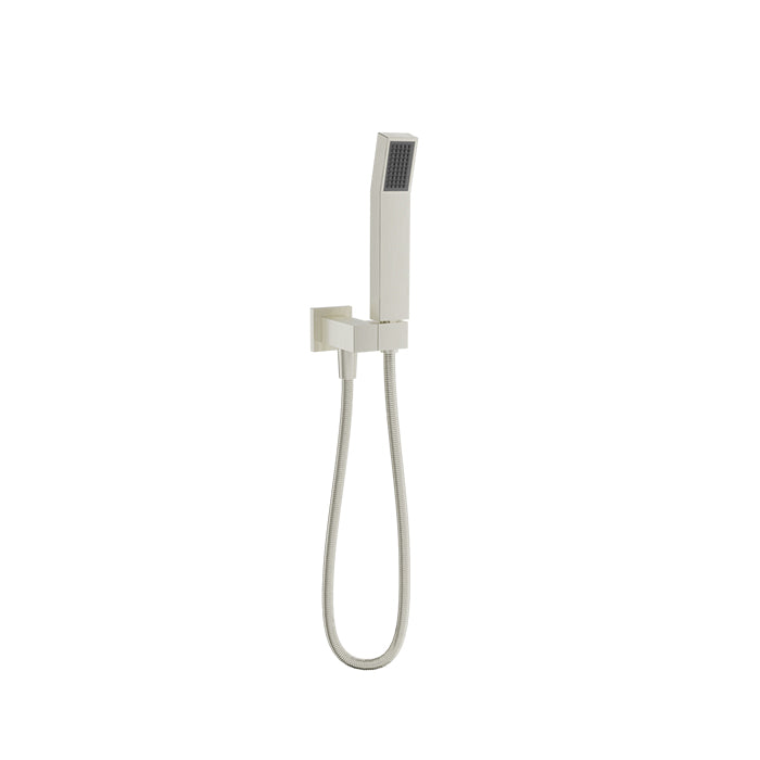 Baril - 1-spray anti-limestone hand shower on wall-mounted supply elbow