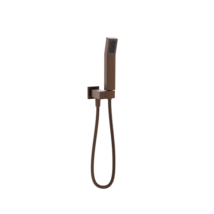 Baril - 1-spray anti-limestone hand shower on wall-mounted supply elbow