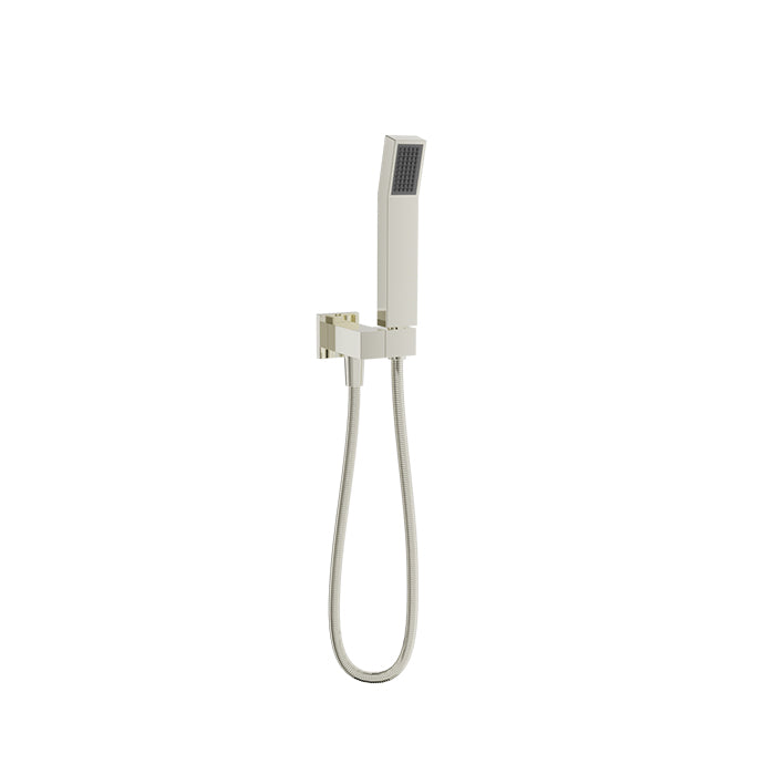 Baril - 1-spray anti-limestone hand shower on wall-mounted supply elbow