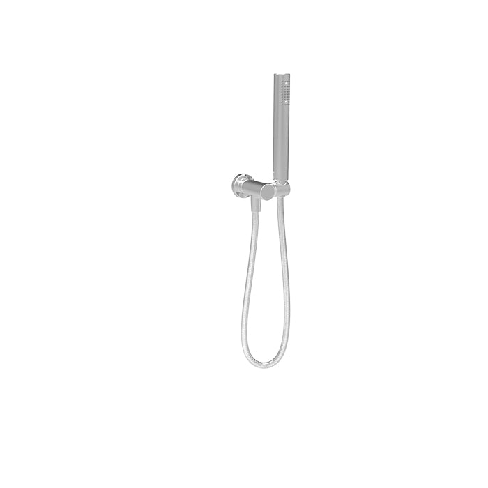 Baril - 1-spray anti-limestone hand shower on wall-mounted supply elbow