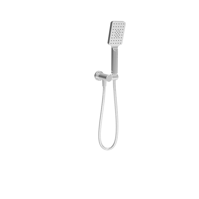 Baril - 3-spray anti-limestone hand shower on wall-mounted supply elbow