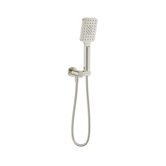 Baril - 3-spray anti-limestone hand shower on wall-mounted supply elbow