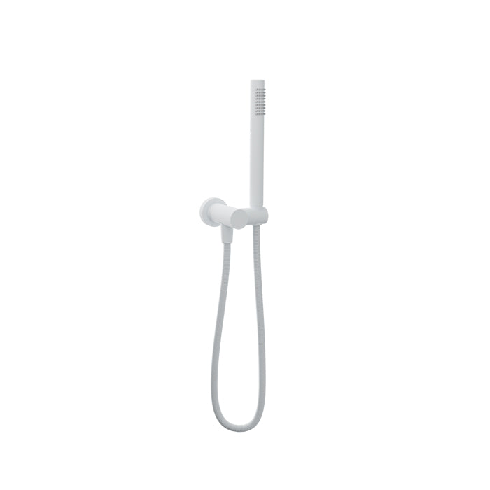 Baril - 1-spray anti-limestone hand shower on wall-mounted supply elbow