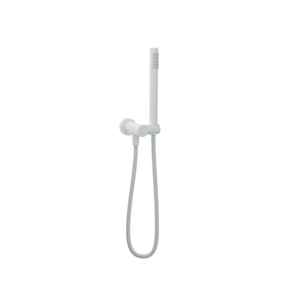 Baril - 1-spray anti-limestone hand shower on wall-mounted supply elbow