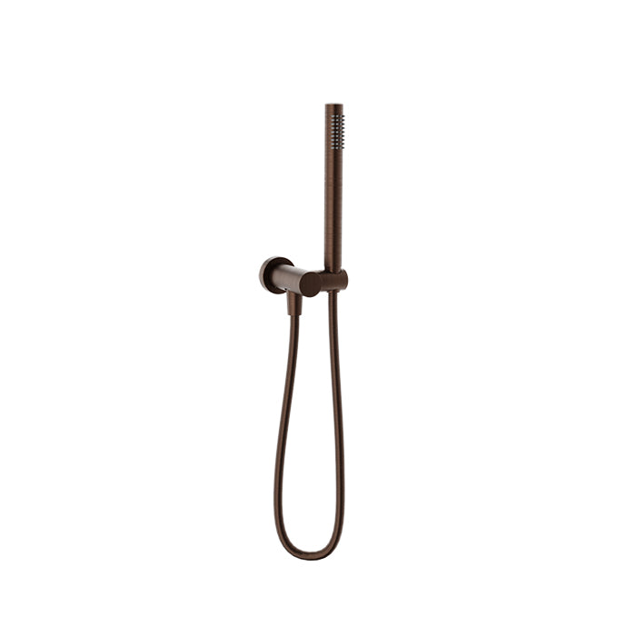 Baril - 1-spray anti-limestone hand shower on wall-mounted supply elbow