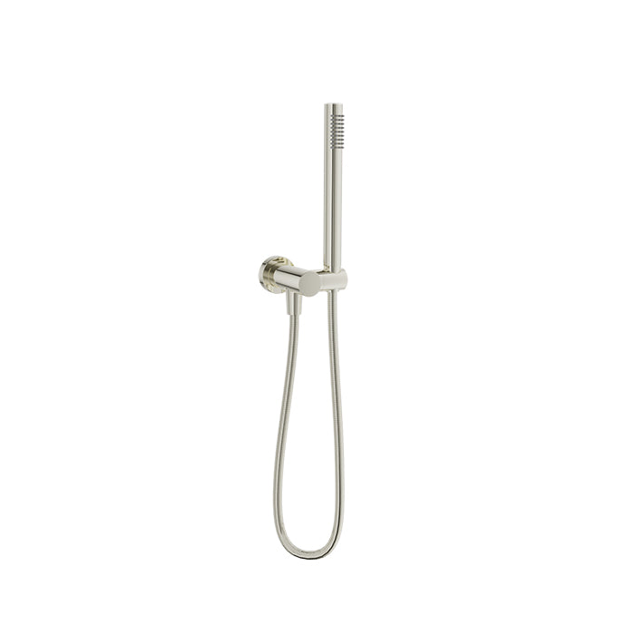 Baril - 1-spray anti-limestone hand shower on wall-mounted supply elbow