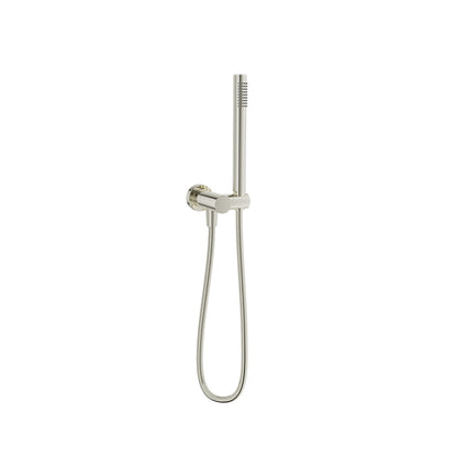 Baril - 1-spray anti-limestone hand shower on wall-mounted supply elbow