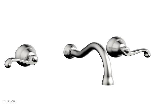 Phylrich - Revere & Savannah Wall Lavatory Set - Curved Lever Handles