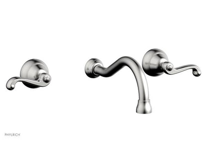 Phylrich - Revere & Savannah Wall Lavatory Set - Curved Lever Handles