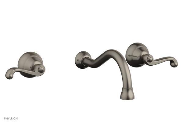 Phylrich - Revere & Savannah Wall Lavatory Set - Curved Lever Handles
