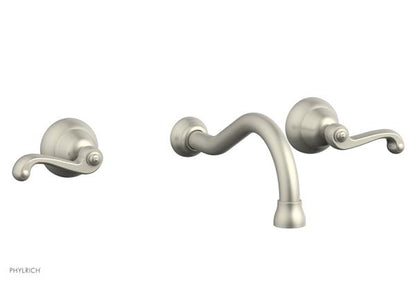 Phylrich - Revere & Savannah Wall Lavatory Set - Curved Lever Handles
