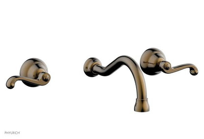 Phylrich - Revere & Savannah Wall Lavatory Set - Curved Lever Handles