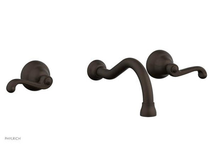 Phylrich - Revere & Savannah Wall Lavatory Set - Curved Lever Handles