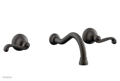 Phylrich - Revere & Savannah Wall Lavatory Set - Curved Lever Handles