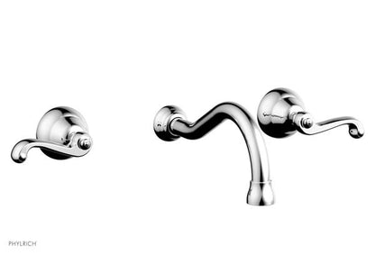 Phylrich - Revere & Savannah Wall Lavatory Set - Curved Lever Handles