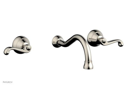 Phylrich - Revere & Savannah Wall Lavatory Set - Curved Lever Handles