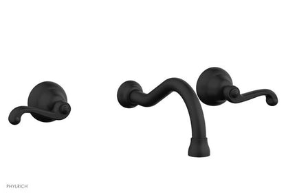 Phylrich - Revere & Savannah Wall Lavatory Set - Curved Lever Handles