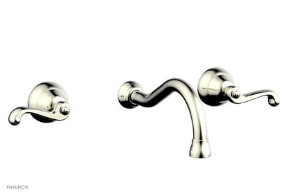 Phylrich - Revere & Savannah Wall Lavatory Set - Curved Lever Handles